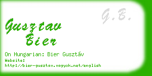 gusztav bier business card